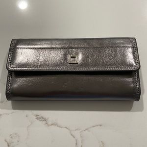 Lodis Silver Wallet Checkbook Holder